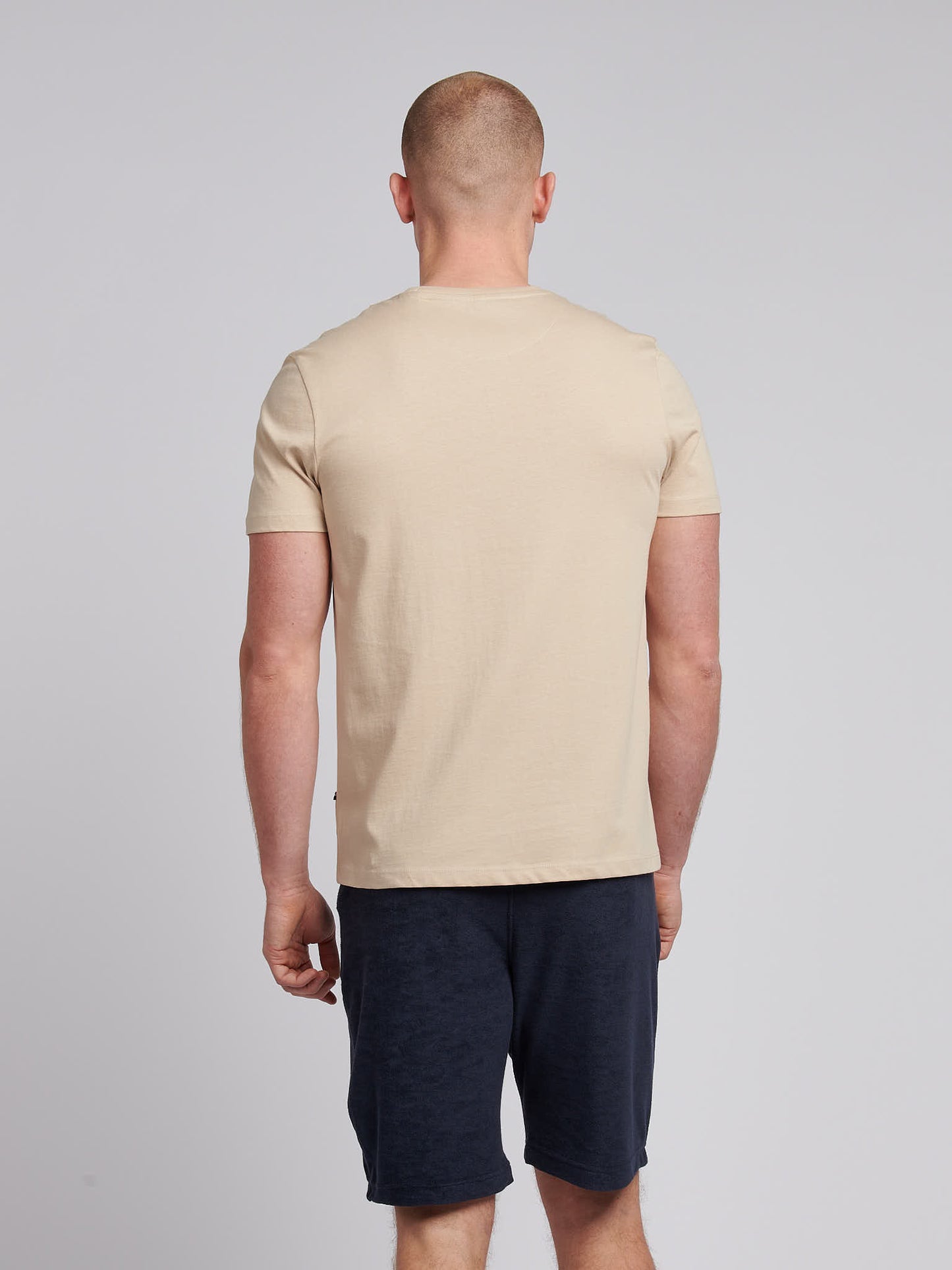 Mens USPA Circle Print T-Shirt in Doeskin