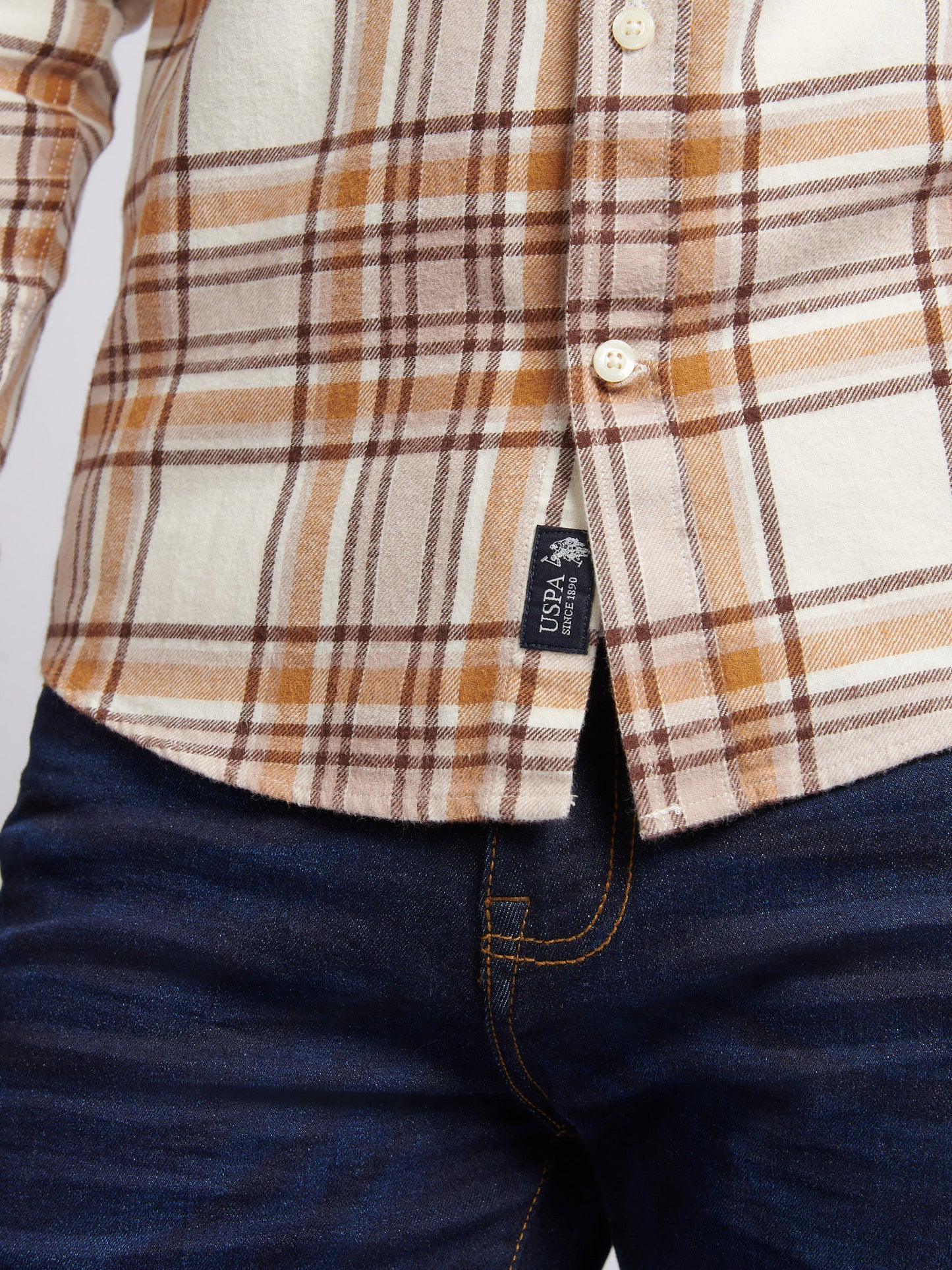Mens Checked Shirt in Atmosphere