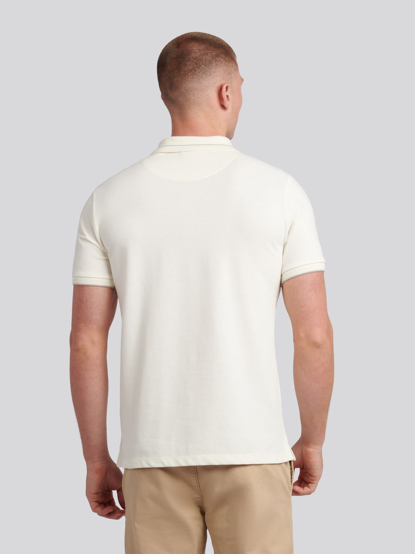 Mens Smart Pique Polo Shirt in Whisper White
