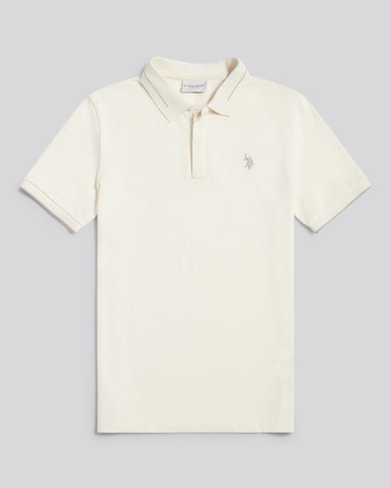 Mens Smart Pique Polo Shirt in Whisper White