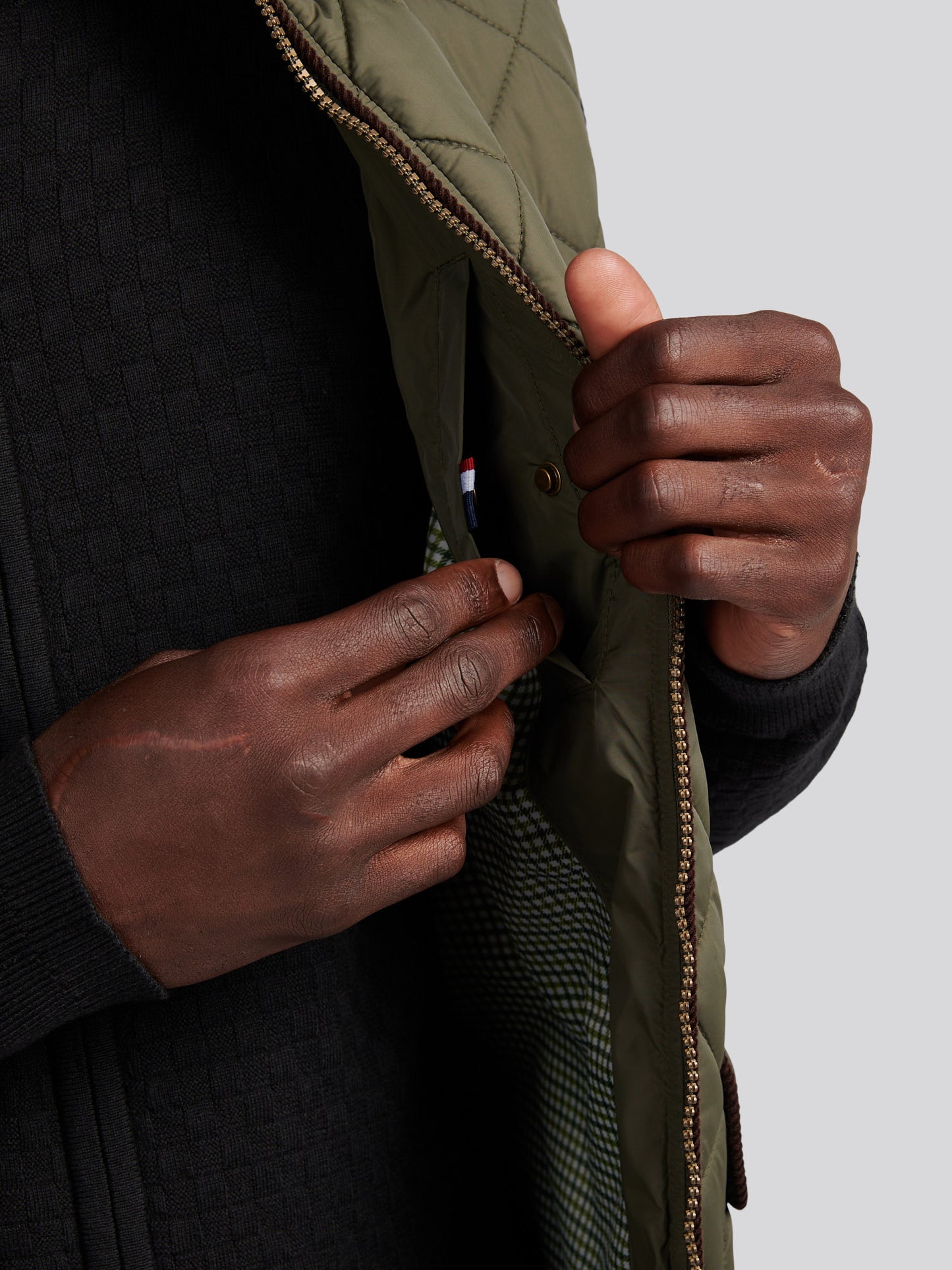 Mens Quilted Country Gilet in Forest Night