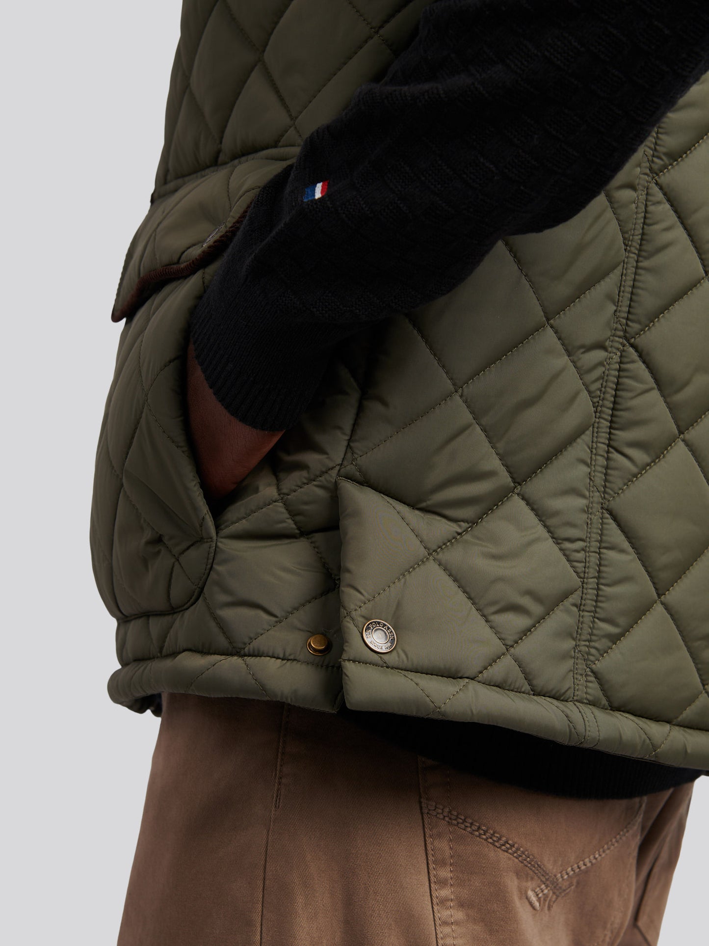 Mens Quilted Country Gilet in Forest Night