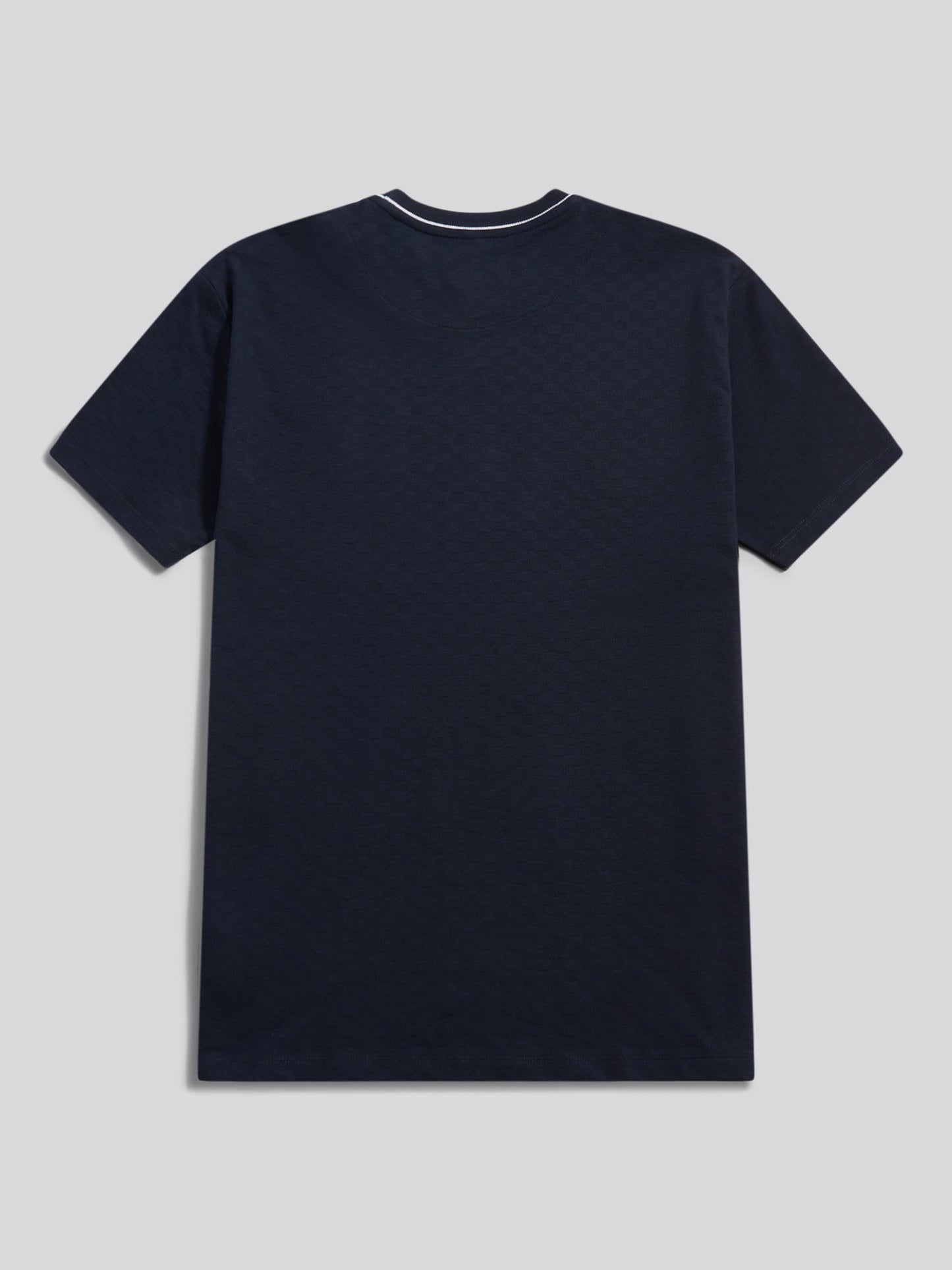 Mens Tipped Pique T-Shirt in Dark Sapphire Navy