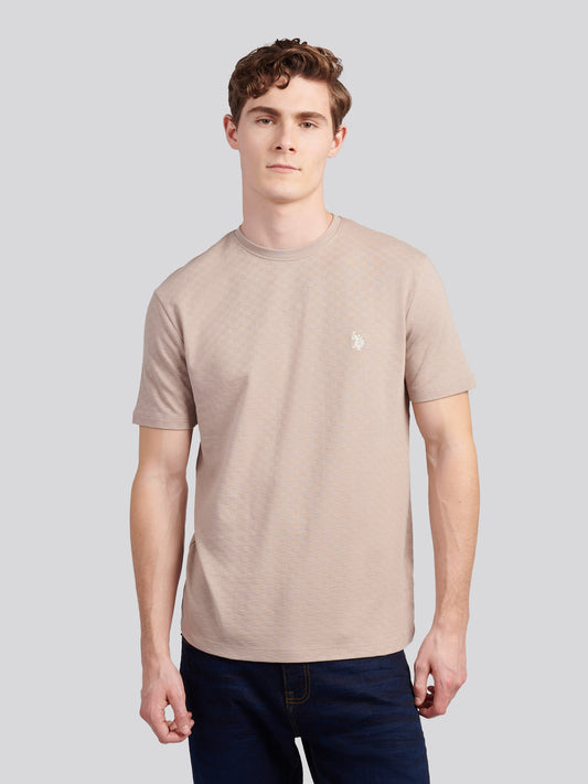 Mens Check Texture T-Shirt in Atmosphere