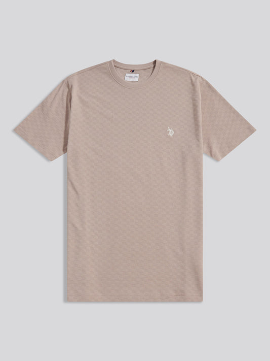 Mens Check Texture T-Shirt in Atmosphere