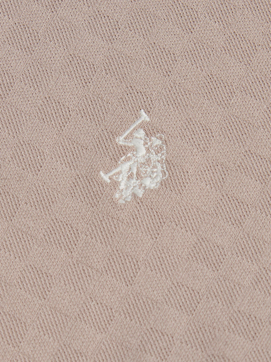 Mens Check Texture T-Shirt in Atmosphere