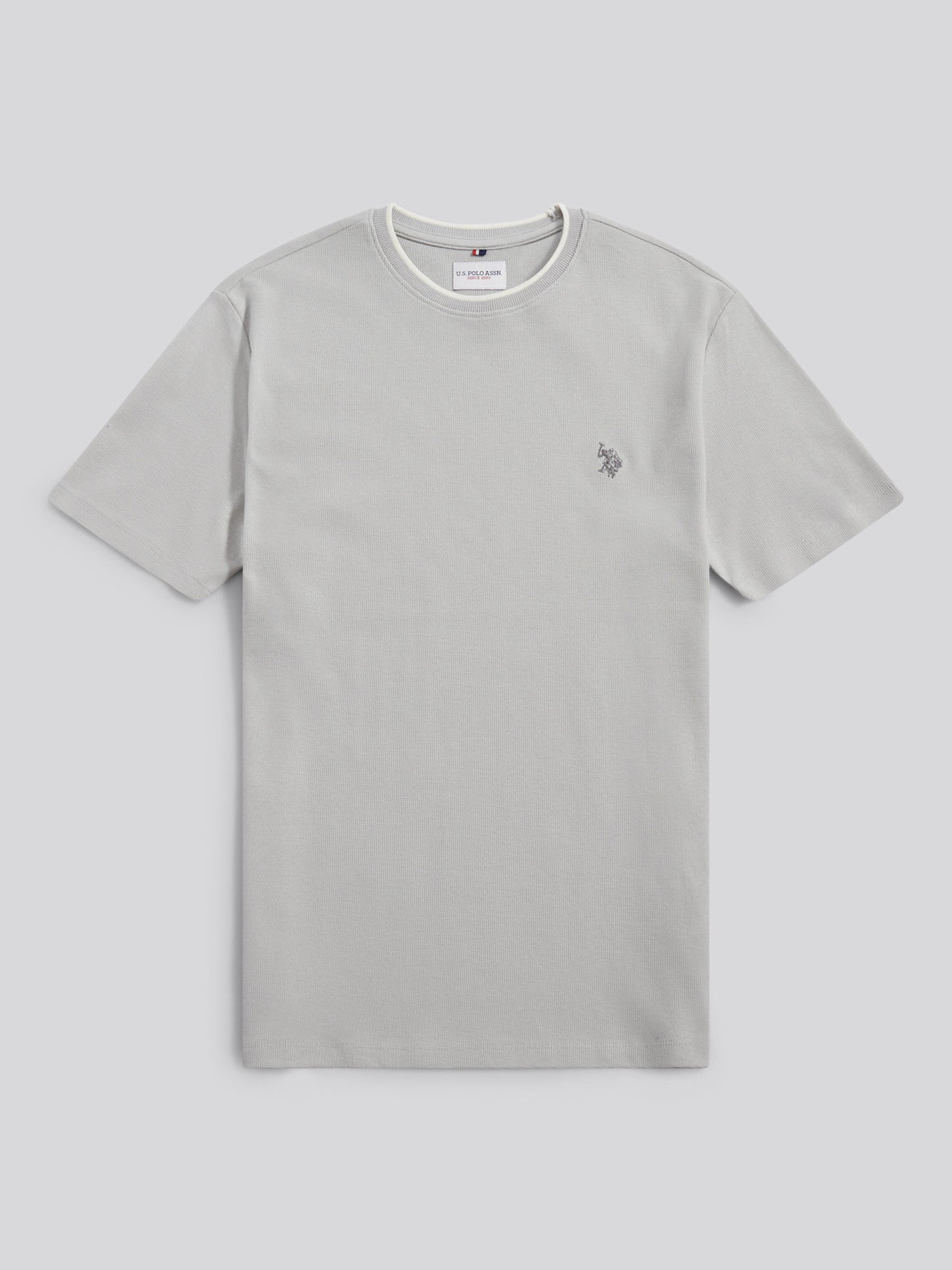 Mens Knit Texture Jersey T-Shirt in High Rise