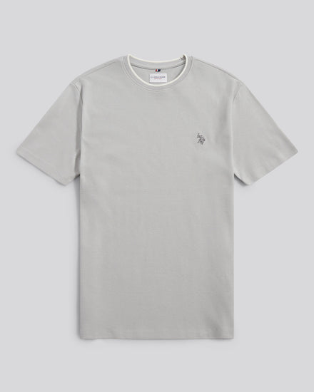 Mens Knit Texture Jersey T-Shirt in High Rise