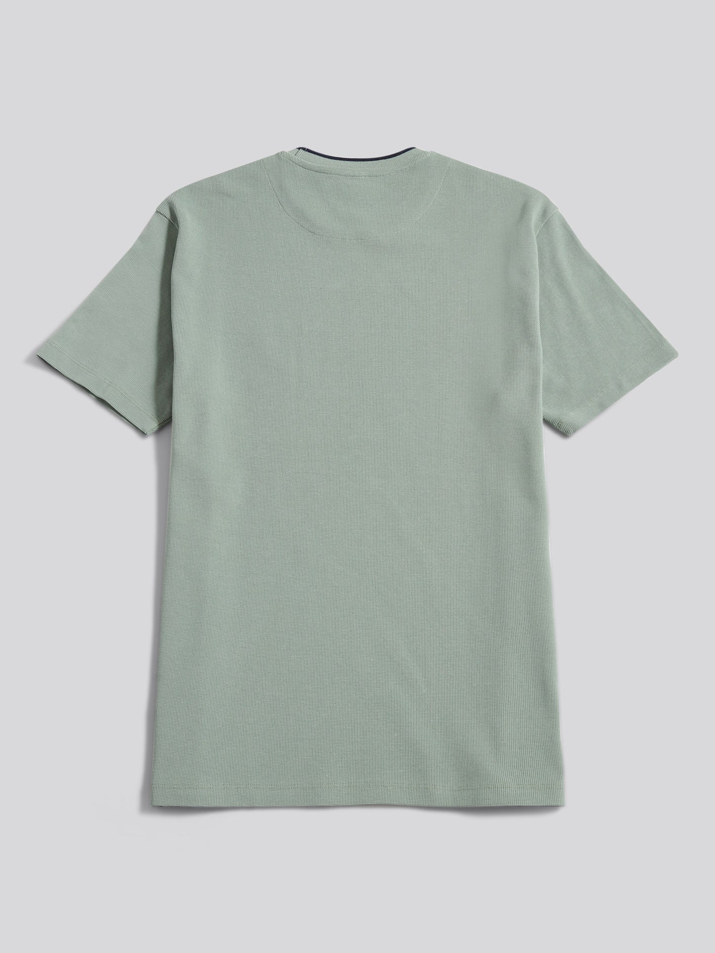 Mens Knit Texture Jersey T-Shirt in Iceberg Green
