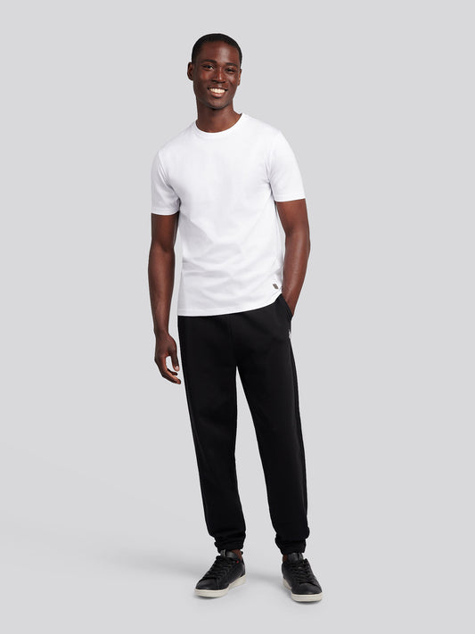 Mens Smart Interlock Jogger in Black Bright White DHM