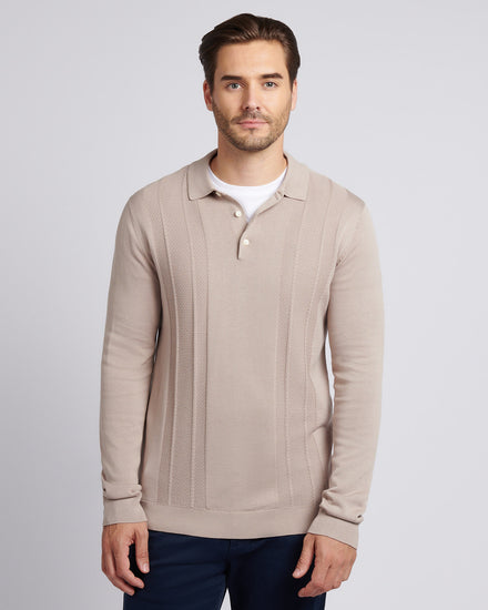Mens Signature Smart Texture Polo Shirt in Atmosphere
