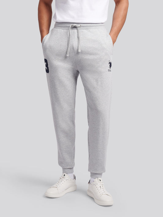 Mens Player 3 Loopback Jogger in Mid Grey Marl