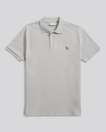 Mens Waffle Texture Polo Shirt in High Rise