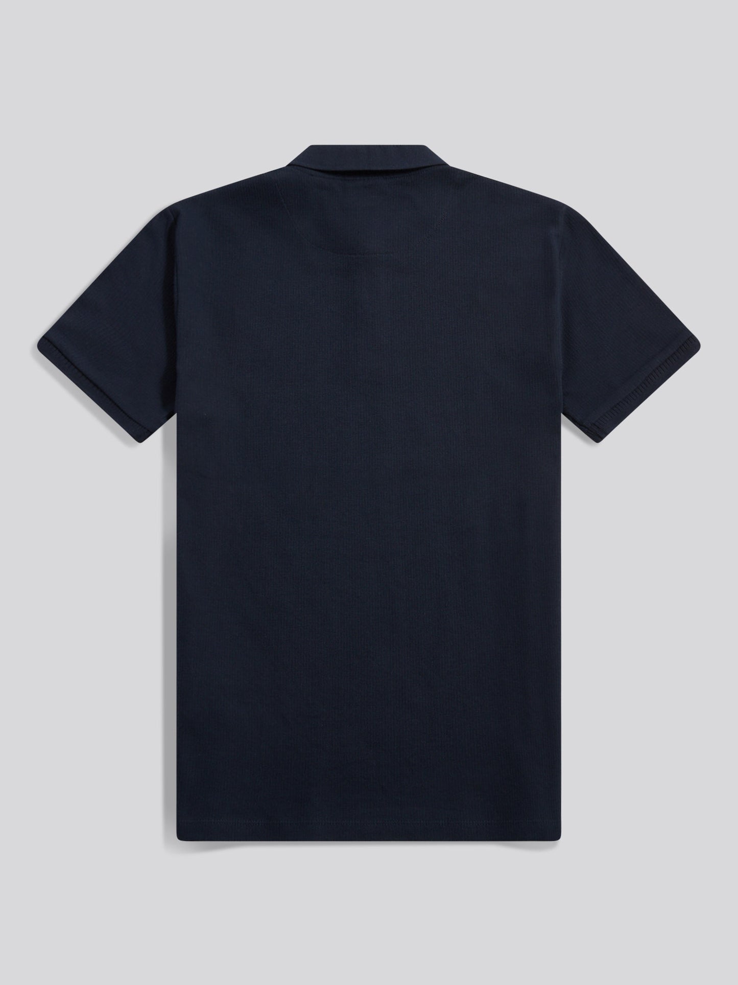 Mens Vertical Texture Polo Shirt in Dark Sapphire Navy / Moonlight Blue DHM