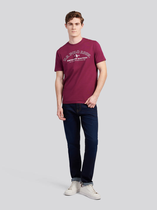 Mens Heritage Graphic T-Shirt in Grape Wine