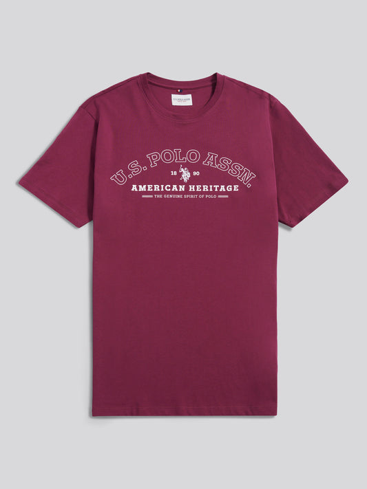 Mens Heritage Graphic T-Shirt in Grape Wine