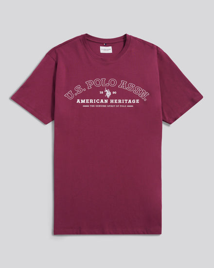 Mens Heritage Graphic T-Shirt in Grape Wine