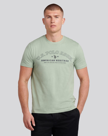 Mens Heritage Graphic T-Shirt in Iceberg Green