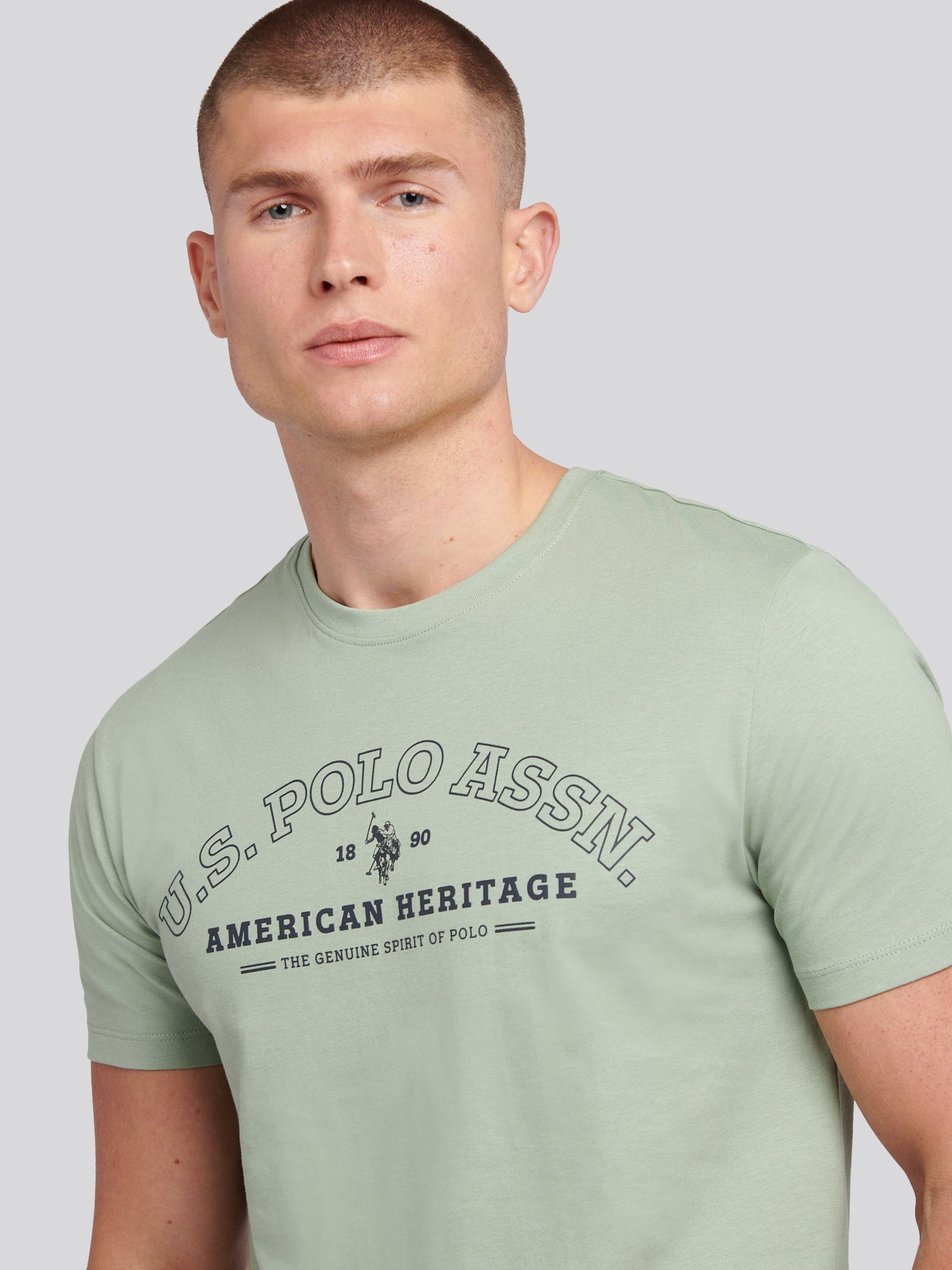 Mens Heritage Graphic T-Shirt in Iceberg Green