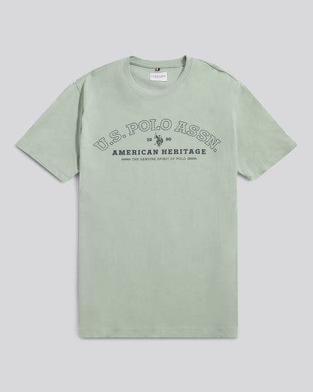 Mens Heritage Graphic T-Shirt in Iceberg Green