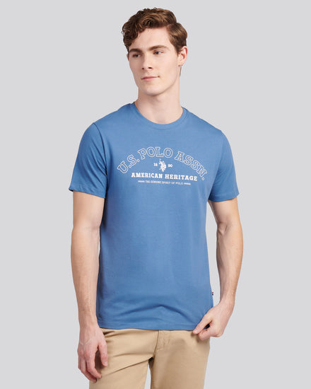 Mens Heritage Graphic T-Shirt in Blue Horizon