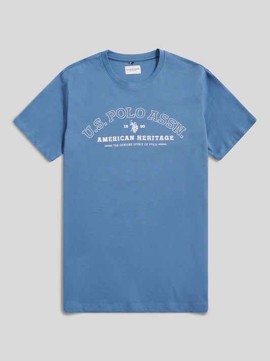 Mens Heritage Graphic T-Shirt in Blue Horizon