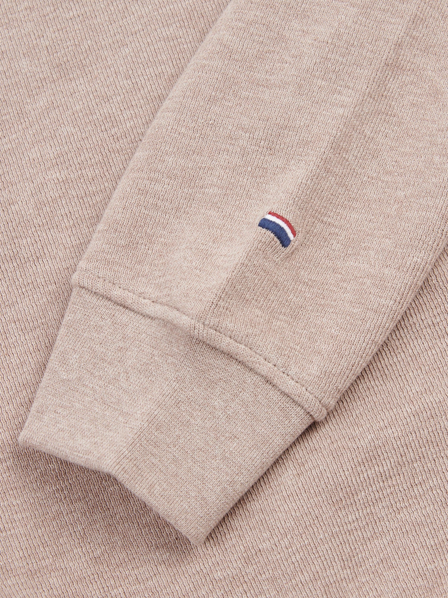 Mens French Rib 1/4 Funnel in Atmosphere Marl
