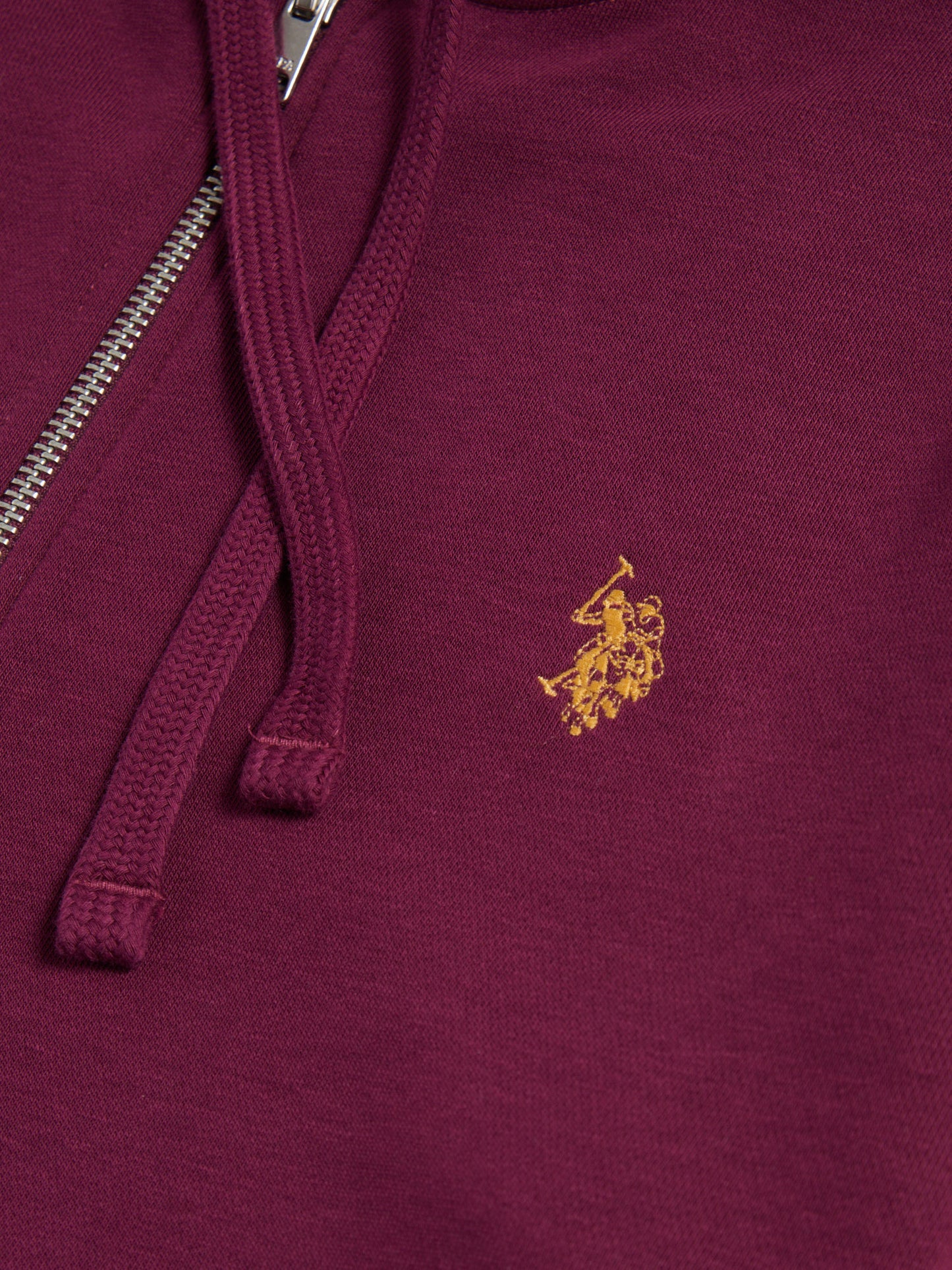 Mens Double Horsemen Loopback Zip Hoodie Grape Wine