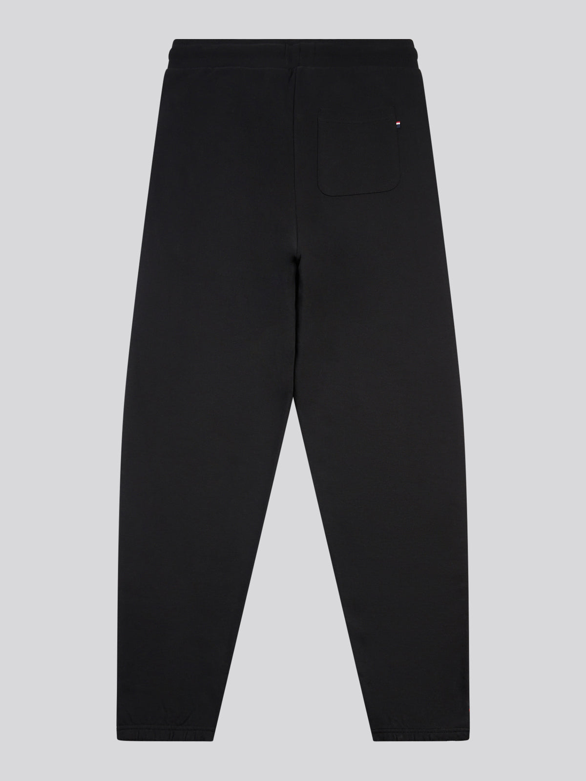 Mens Elasticated Cuff Loopback Jogger in Black Bright White DHM