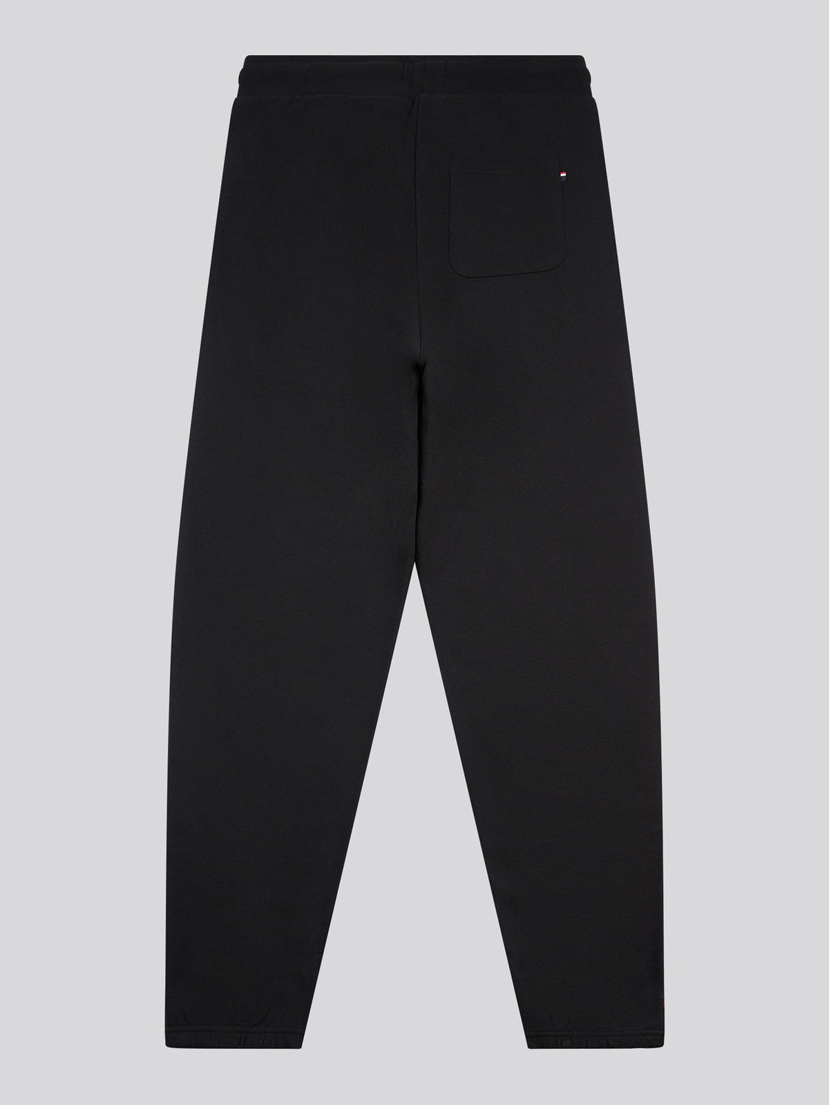Mens Elasticated Cuff Loopback Jogger in Black Bright White DHM