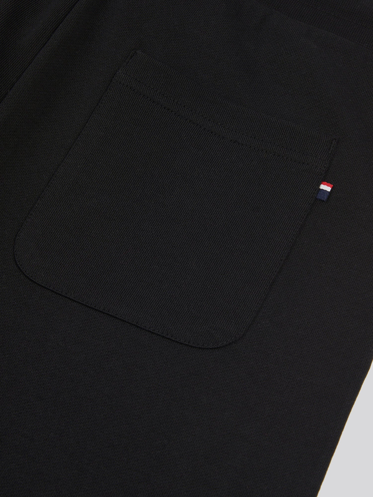 Mens Elasticated Cuff Loopback Jogger in Black Bright White DHM