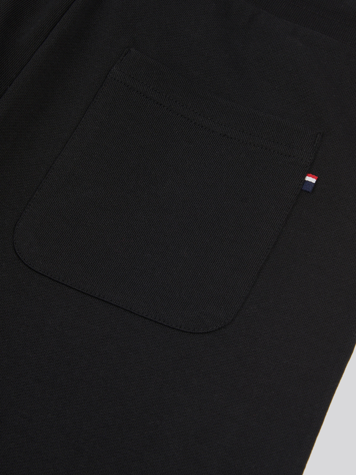Mens Elasticated Cuff Loopback Jogger in Black Bright White DHM