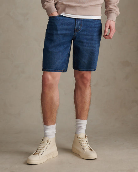 5 Pocket Denim Short Dark Wash