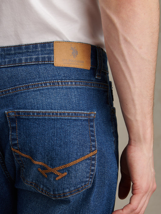 5 Pocket Denim Short Dark Wash