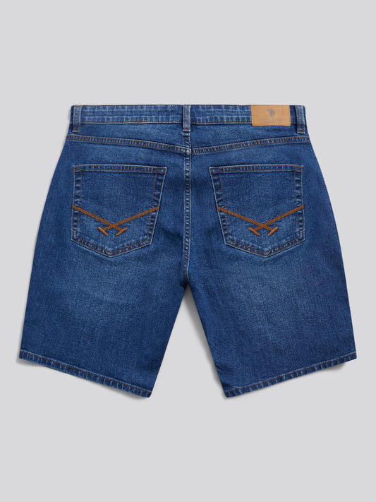 5 Pocket Denim Short Dark Wash