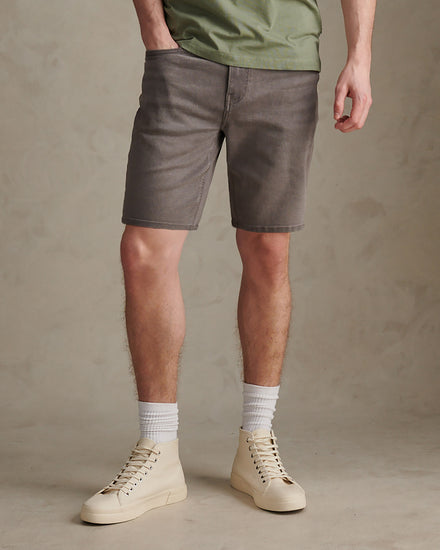 5 Pocket Denim Short Grey Wash