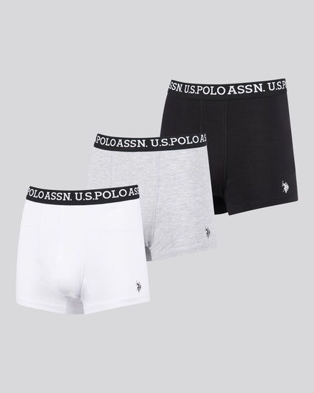Mens 3 Pack Multi Trunk in Black