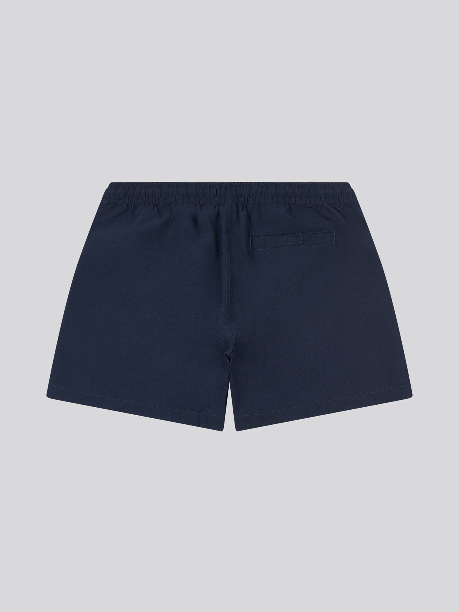 Mens Seersucker Swim Short in Dark Sapphire Navy
