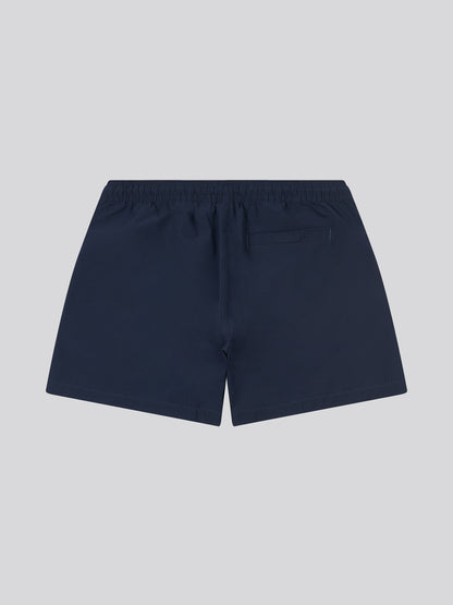 Mens Seersucker Swim Short in Dark Sapphire Navy