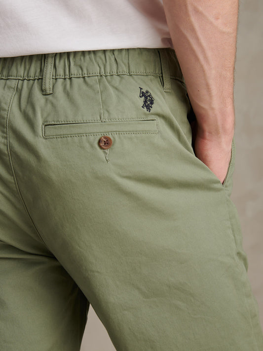 Mens Comfort Waist Classic Chino in Sea Spray