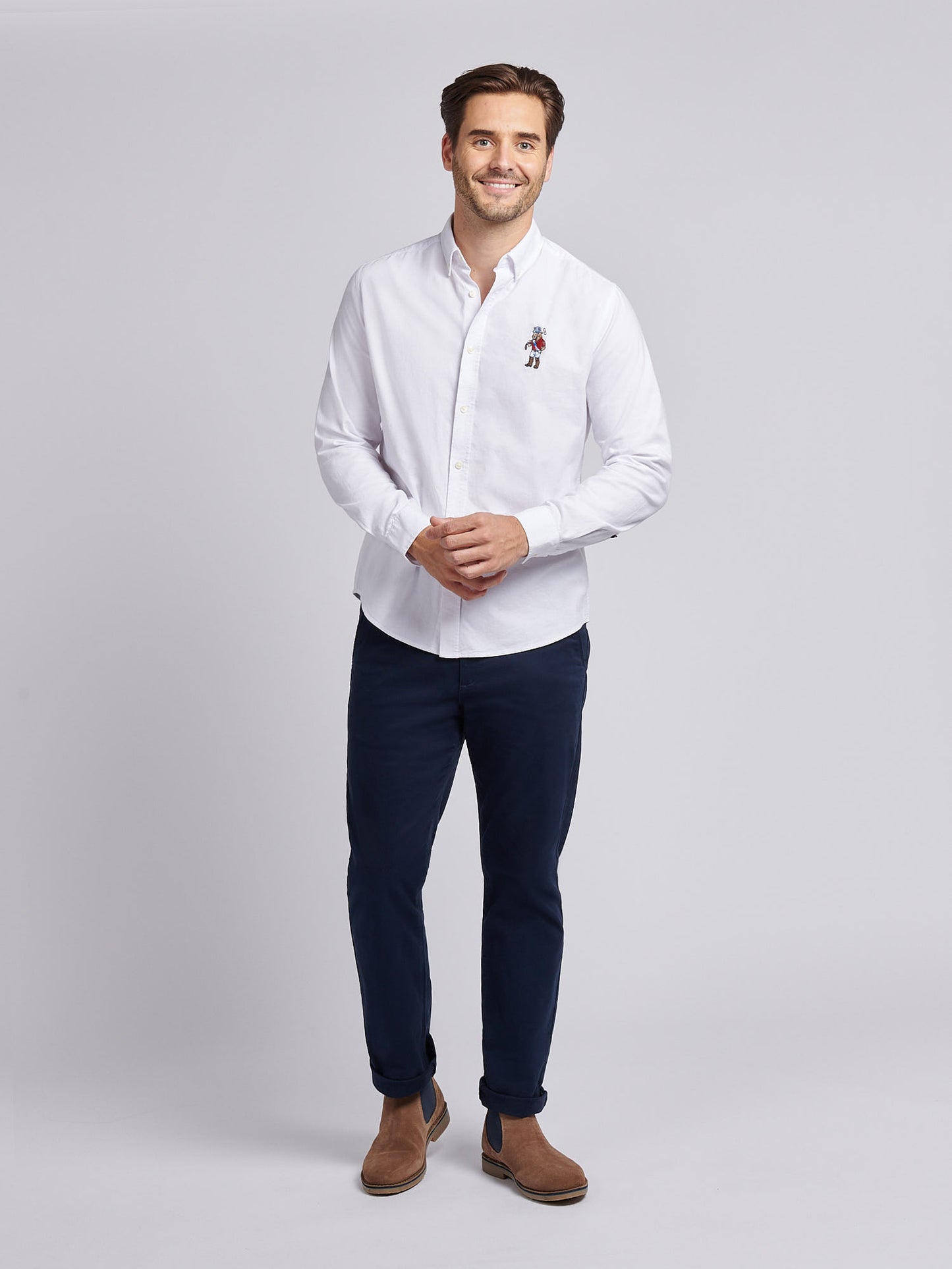 Mens Chuck Oxford Shirt in Bright White