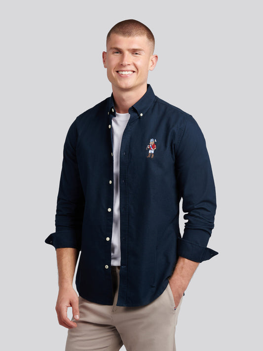 Mens Chuck Oxford Shirt in Dark Sapphire Navy