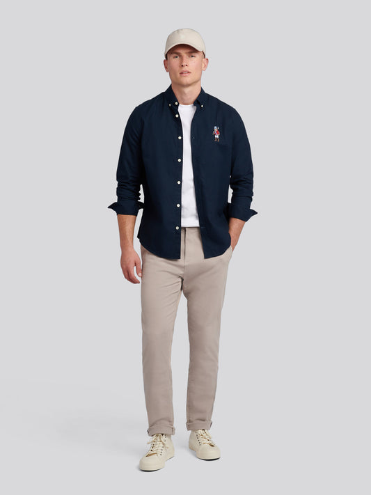 Mens Chuck Oxford Shirt in Dark Sapphire Navy