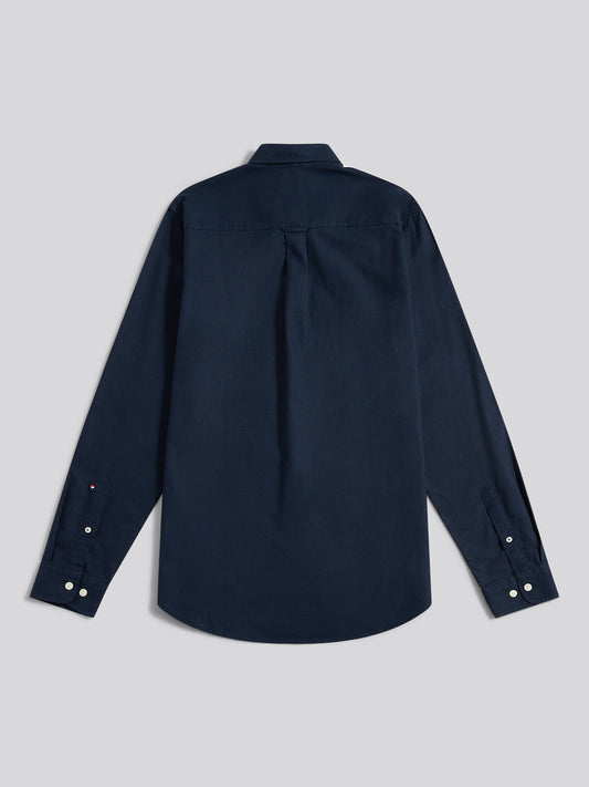 Mens Chuck Oxford Shirt in Dark Sapphire Navy
