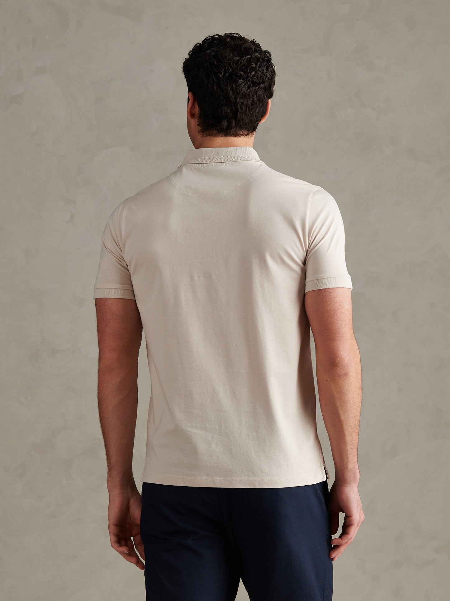 Mens Premium Supima Cotton Polo Shirt Beige