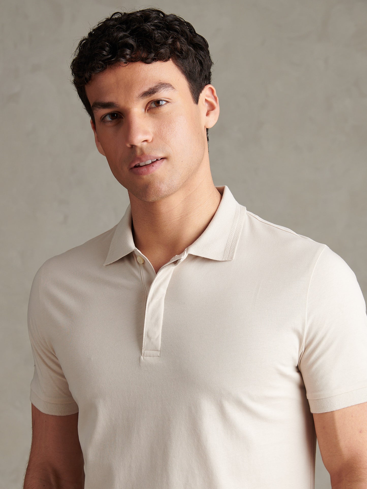 Mens Premium Supima Cotton Polo Shirt Beige