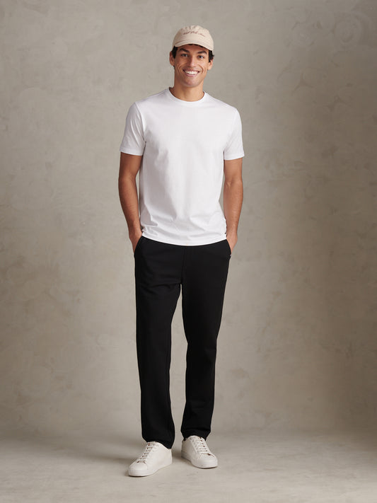 Mens Jersey Double Horsemen Trousers Black