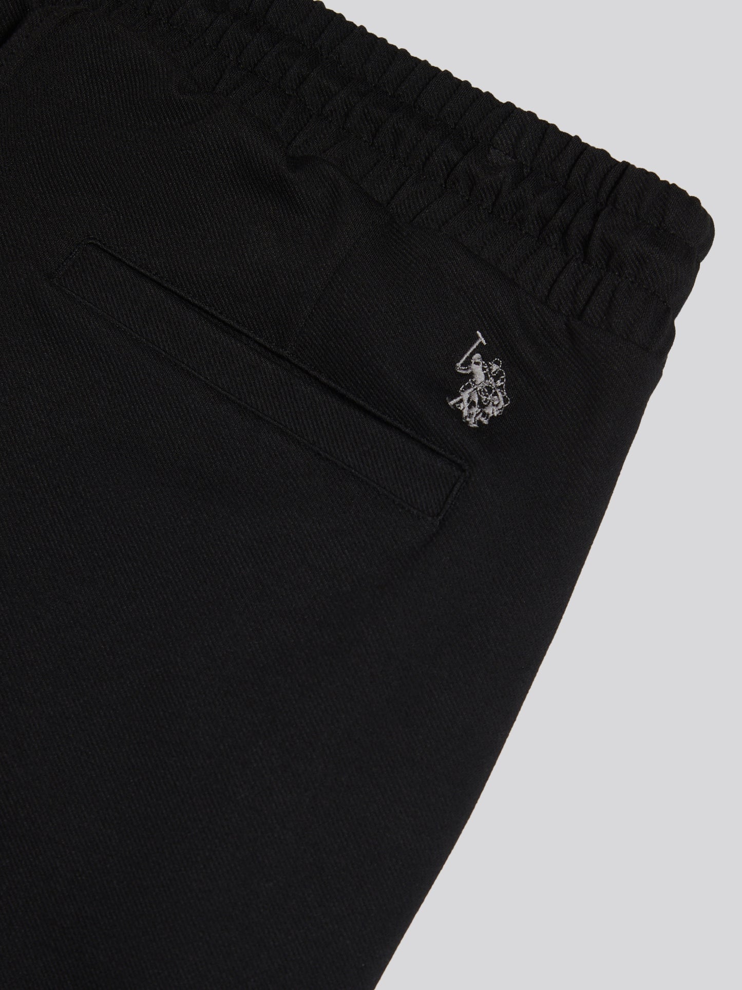Mens Jersey Double Horsemen Trousers Black