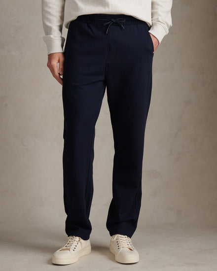 Mens Jersey Double Horsemen Trousers Dark Sapphire Navy