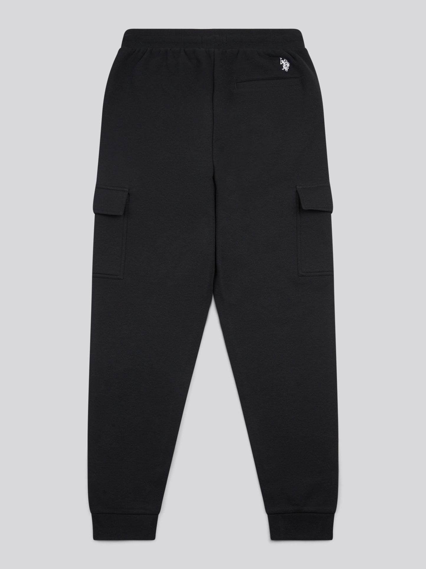 Mens Double Horsemen Cargo Sweat Jogger in Black
